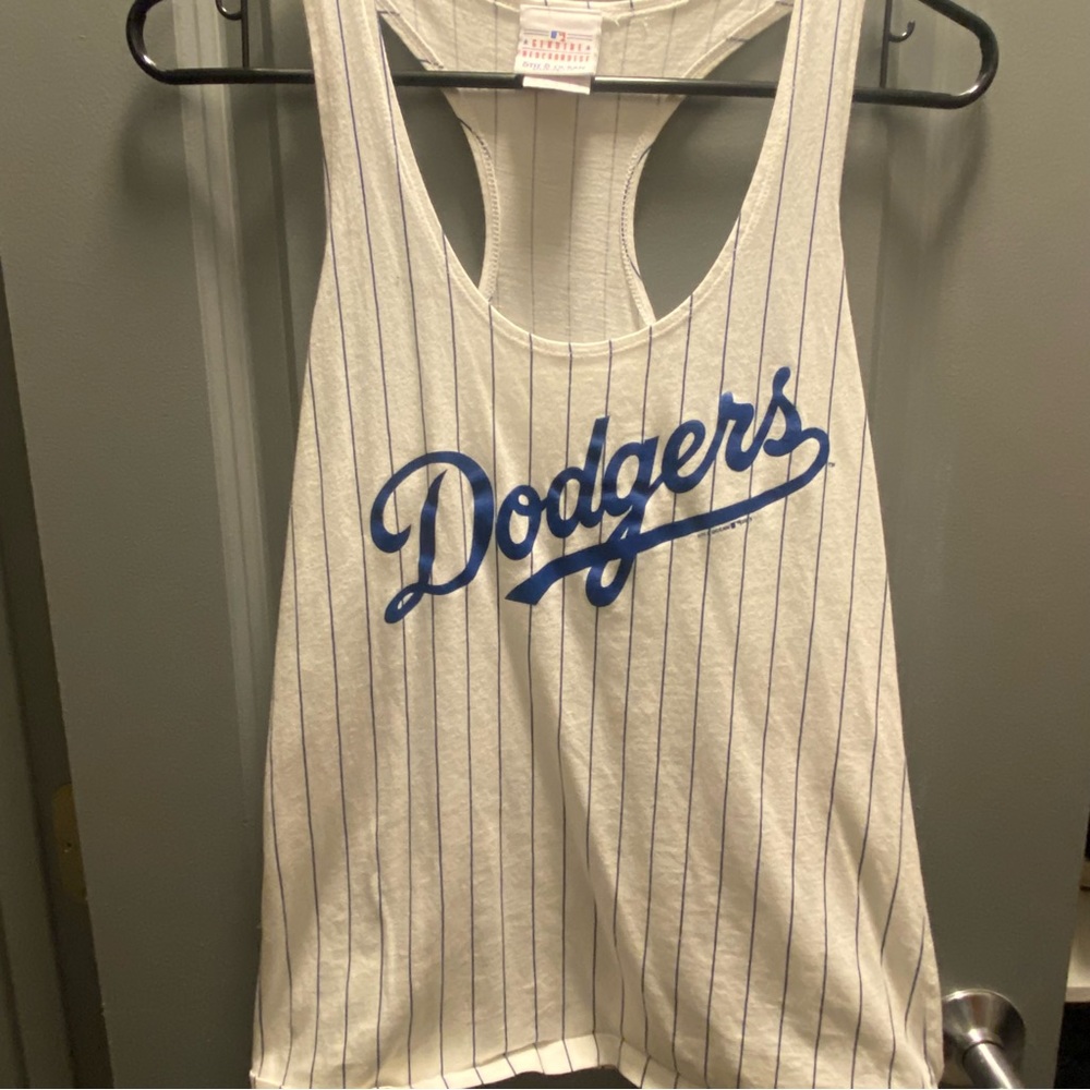 Los Angeles LA Dodgers Striped Women's Tank Top : small